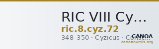 RIC VIII Cyzicus 72 — CANOA