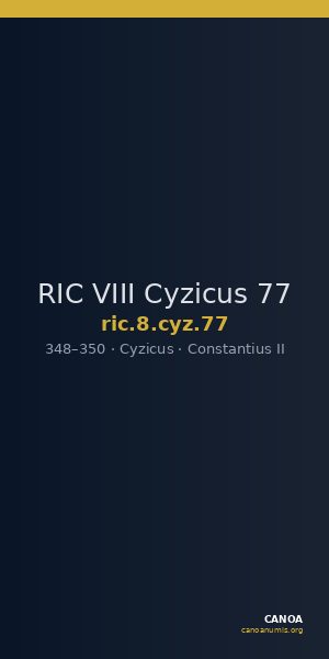RIC VIII Cyzicus 77 — CANOA