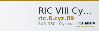 RIC VIII Cyzicus 89 — CANOA