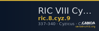 RIC VIII Cyzicus 9 — CANOA
