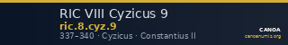 RIC VIII Cyzicus 9 — CANOA