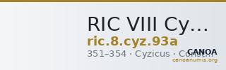 RIC VIII Cyzicus 93a — CANOA