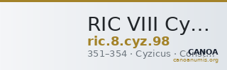 RIC VIII Cyzicus 98 — CANOA