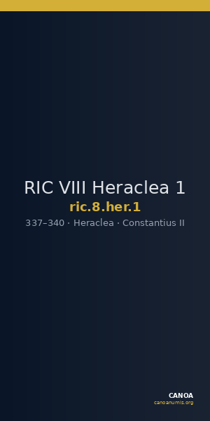 RIC VIII Heraclea 1 — CANOA