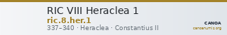 RIC VIII Heraclea 1 — CANOA