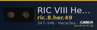 RIC VIII Heraclea 49 — CANOA
