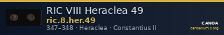 RIC VIII Heraclea 49 — CANOA