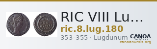 RIC VIII Lugdunum 180 — CANOA