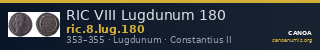 RIC VIII Lugdunum 180 — CANOA