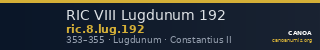 RIC VIII Lugdunum 192 — CANOA