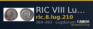 RIC VIII Lugdunum 210 — CANOA