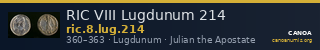 RIC VIII Lugdunum 214 — CANOA