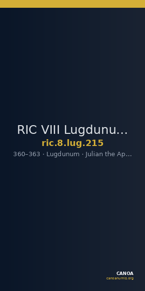 RIC VIII Lugdunum 215 — CANOA