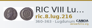 RIC VIII Lugdunum 216 — CANOA
