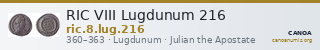 RIC VIII Lugdunum 216 — CANOA