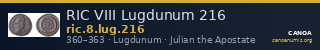 RIC VIII Lugdunum 216 — CANOA