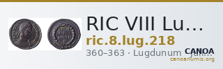 RIC VIII Lugdunum 218 — CANOA