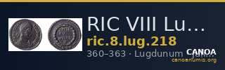 RIC VIII Lugdunum 218 — CANOA