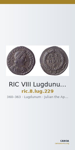 RIC VIII Lugdunum 229 — CANOA