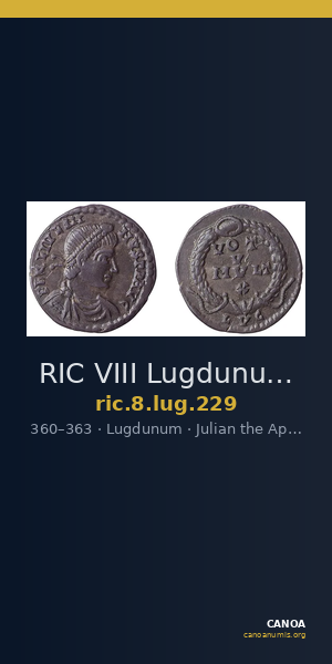 RIC VIII Lugdunum 229 — CANOA