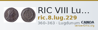 RIC VIII Lugdunum 229 — CANOA
