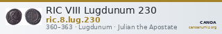 RIC VIII Lugdunum 230 — CANOA