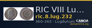 RIC VIII Lugdunum 232 — CANOA