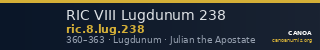 RIC VIII Lugdunum 238 — CANOA