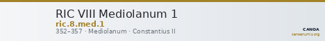 RIC VIII Mediolanum 1 — CANOA