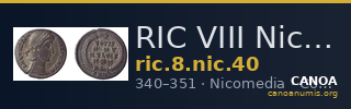 RIC VIII Nicomedia 40 — CANOA