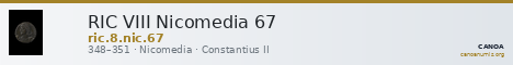 RIC VIII Nicomedia 67 — CANOA