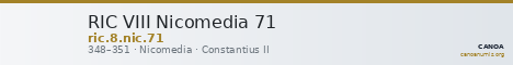 RIC VIII Nicomedia 71 — CANOA