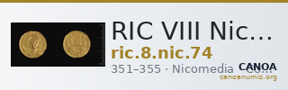 RIC VIII Nicomedia 74 — CANOA