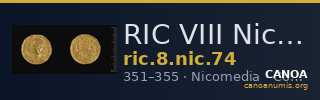 RIC VIII Nicomedia 74 — CANOA
