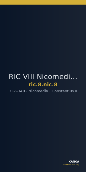 RIC VIII Nicomedia 8 — CANOA