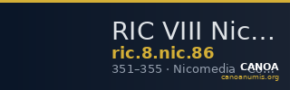 RIC VIII Nicomedia 86 — CANOA