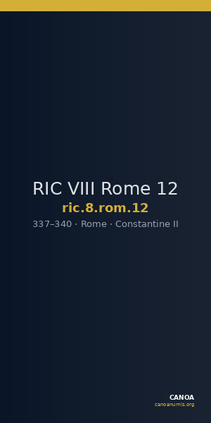 RIC VIII Rome 12 — CANOA