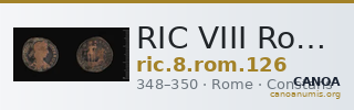 RIC VIII Rome 126 — CANOA