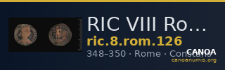 RIC VIII Rome 126 — CANOA