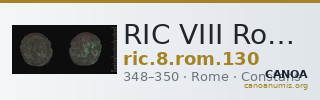 RIC VIII Rome 130 — CANOA
