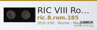 RIC VIII Rome 185 — CANOA