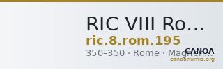 RIC VIII Rome 195 — CANOA