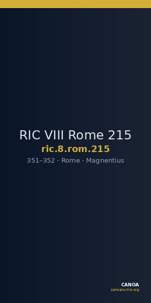 RIC VIII Rome 215 — CANOA