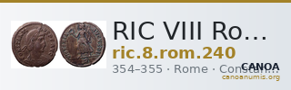 RIC VIII Rome 240 — CANOA
