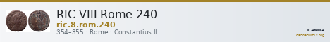 RIC VIII Rome 240 — CANOA