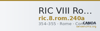 RIC VIII Rome 240a — CANOA