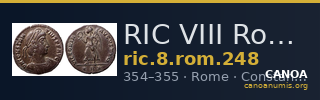 RIC VIII Rome 248 — CANOA