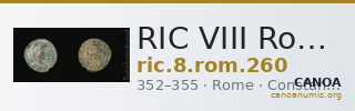 RIC VIII Rome 260 — CANOA