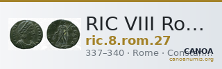 RIC VIII Rome 27 — CANOA