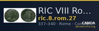 RIC VIII Rome 27 — CANOA
